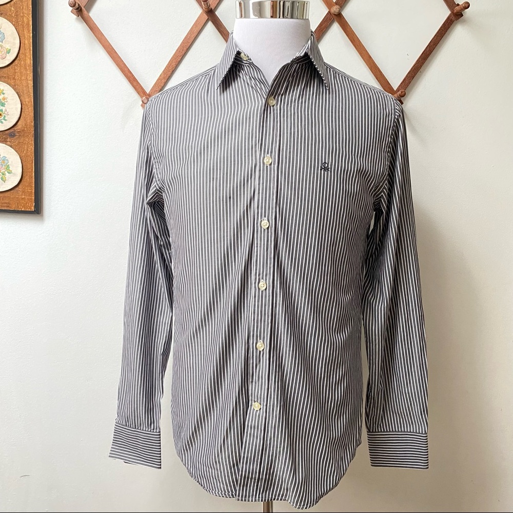 United Colors Of Benetton Pinstriped Button Down Shirt
